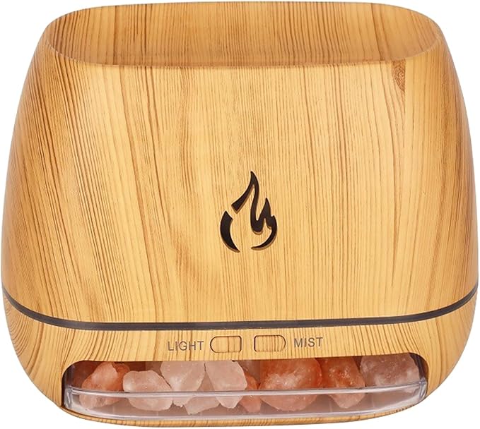 Ultrasonic Diffusers for Aromatherapy,Salt Rock Fragrance Oil Humidifier | Cool Mist Humidifier with 7-Color Light for Meditation Yoga Studio Study Bathroom Spa Users Apartment Enthusiasts Women - Image 7