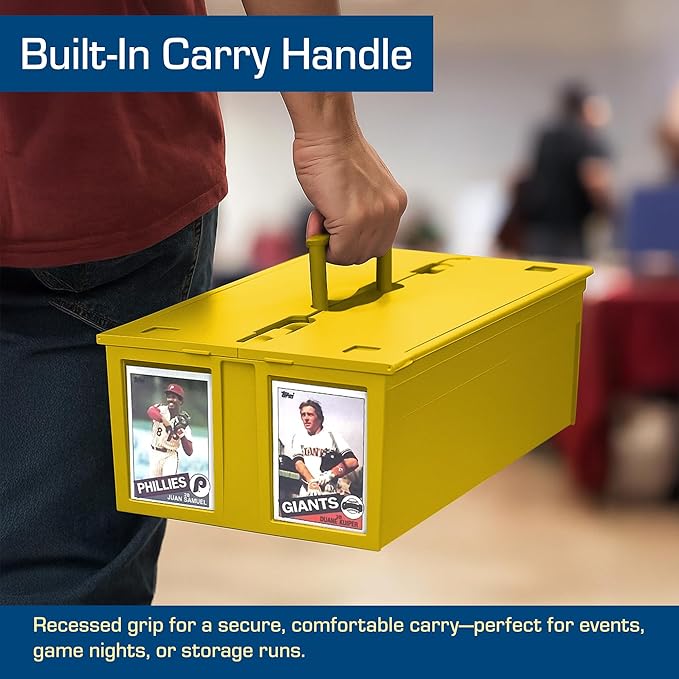 BCW Collectible Card Bin - Holds up to 1600 Cards - Yellow | Large Storage Box for Loose Trading Cards | Pokemon, MTG, and Storage Boxes - Pack of 2 - Image 6