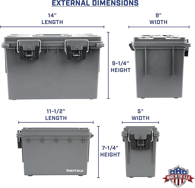 Sheffield 12755 Storage Bins With Lids, 2-Pack Stackable Storage Bins, Made in USA, Lockable and Water-Resistant Containers with Lids, Plastic Containers for Home, Classroom, and Dorm - Image 4