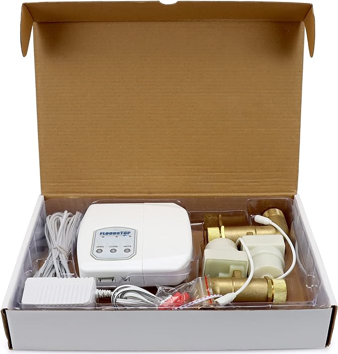 FloodStop NEW Washing Machine Leak Detector Kit with Automatic Water Shut-Off and Visual/Audible Alarms, 3/4" 90deg, Hot & Cold Valves - Image 3