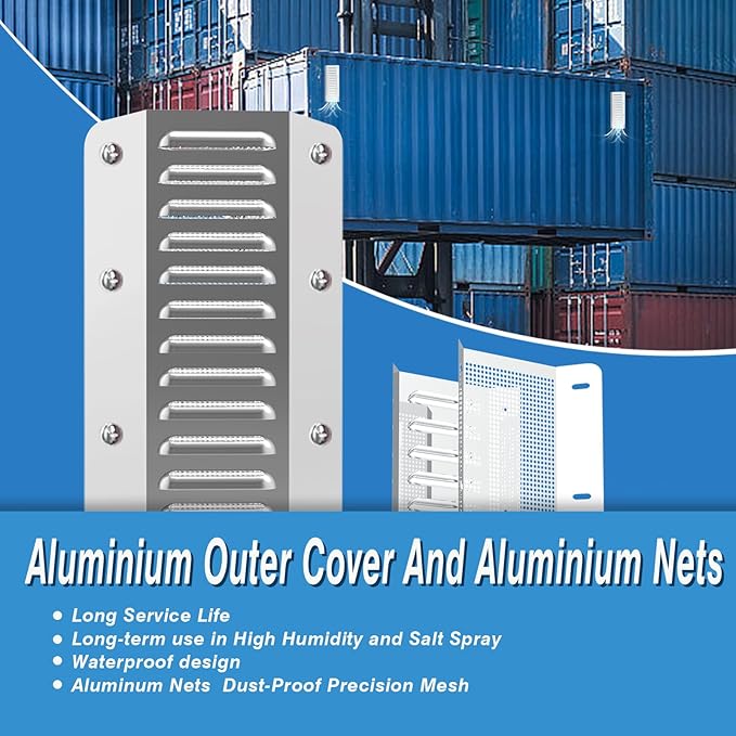 Shipping Container Vent，Shipping Container Accessories，for Shipping Container House Cross Flow Ventilation，Reduce Heat & Condensation with Maximum Airflow (4 Pack) - Image 3