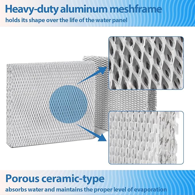 35 Water Panel Humidifier Filter Pad Replacement for Aprilaire 600 600A 600M 700 700A 700M 760 760A 768 350 360 560 560A 568 Whole House Humidifiers; Furnace Humidifier Filter(2 Pack Aluminum Mesh) - Image 4