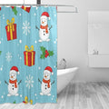 Snowflake Christmas Blue Shower Curtain Liner 72×72 inch for Bathroom Curtain Anti Mold Shower Curtain with Hooks Shower Accessories by Unknown