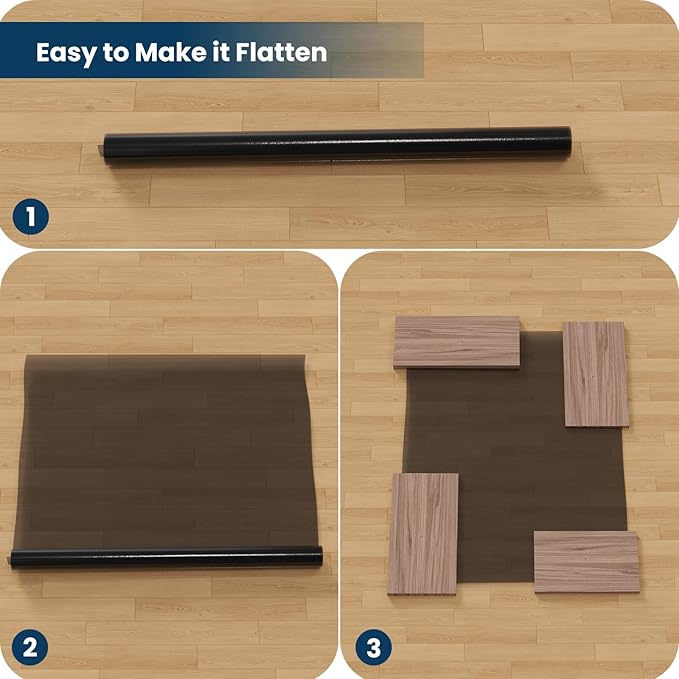 Area Mat for Hard Floors, 4'×6' Semi-Clear Black Vinyl Floor Protector for Under Dining Table, Waterproof Non-Slip Plastic Rug, Splat Mat for Under High Chair - Image 7
