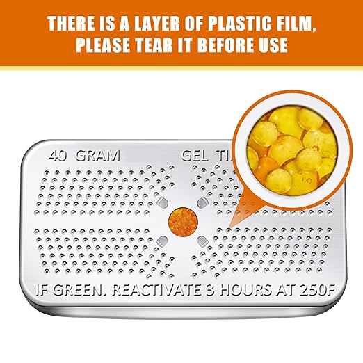 6 Pack 40 Gram Silica Gel Canister Dehumidifier Desiccant Orange to Green Reusable Indicating Desiccant Moisture Absorber for Car Closet Cabinet Bag Storage Box(6 Boxes) - Image 4