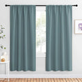 NICETOWN Greyish Blue Blackout Curtains Panels for Window, Thermal Insulated Rod Pocket Blackout Drapes/Draperies for Living Room (2 Panels, W42 x L72 inches) by NICETOWN