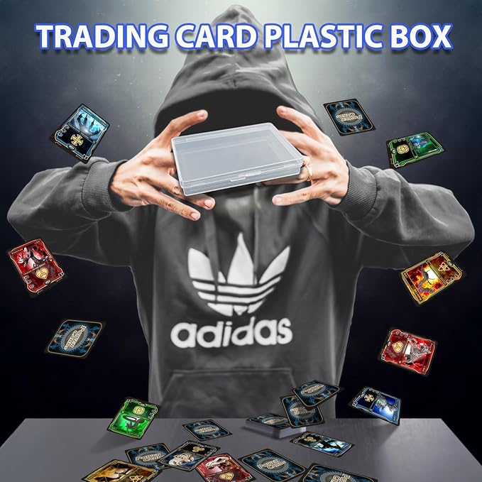 4 Pcs Mini Trading Card Case Clear Plastic Storage Box Game Card Deck Box Cards Holder Box Plastic Organizer Container for Bankcard Bussiness Cards - Image 4