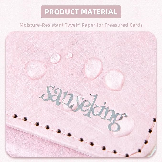 Magic Card Deck Box for MTG Single Deck Card Box fits 100+ TCG Sleeved Cards Tyvek® Paper Card Box Top Loading Card Boxes Magic Gift for MTG TCG CCG (Horizontal,Pink) - Image 3