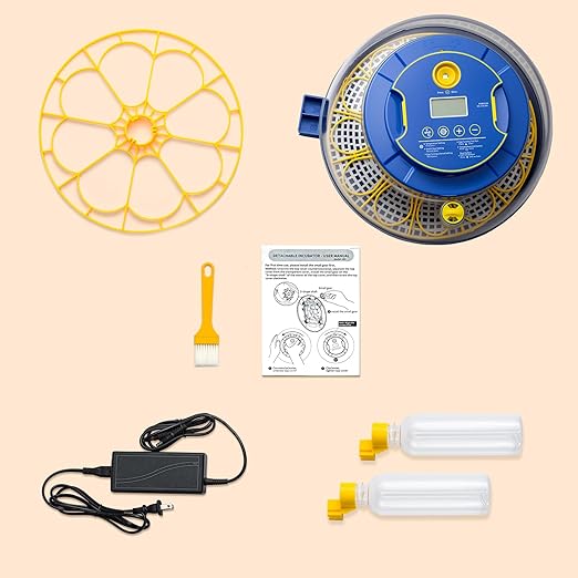 18 Egg Incubator Automatic Egg Turner Temperature & Humidity Control, Incubators for Hatching Eggs, Chicken, Ducks, Goose, Pigeon, Quail, Parrot Incubator Farm,Lab,Science Classroom,Home (Blue-18 Egg) - Image 8