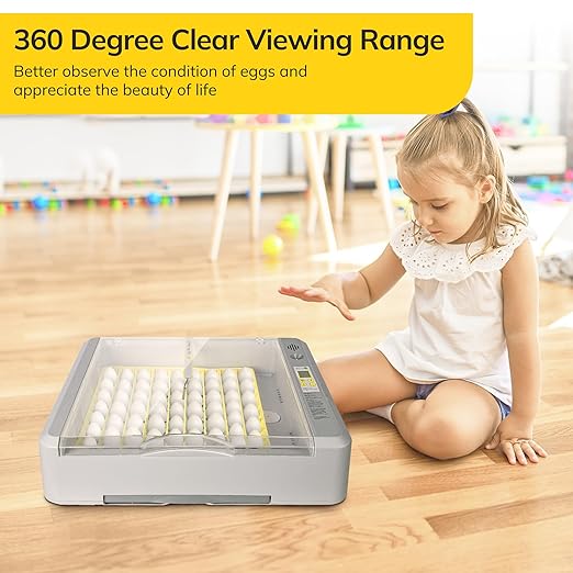 36-60 Egg Incubator with Automatic Egg Turning and Humidity Control, Chicken Egg Incubator with Digital Display, Adjustable Egg Incubators for Hatching Eggs Include Chicken Duck Quail Eggs - Image 8