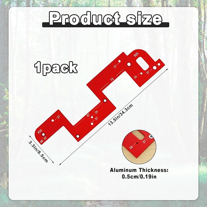 Handle Slotting Mold Arc, Arc Grooving Auxiliary Tool, Invisible Embedded Handle Slotting Template, Slotting Tool, Woodworking Round Corner Radius Templates, Handle-Free Slotting Mold - Image 2