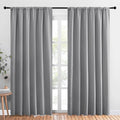 NICETOWN Room Darkening Curtains for Bedroom, Silver Grey, Set of 2 Panels, 62 x 84 Inch, Triple Weave Home Decoration Thermal Insulated Solid Drapes for Patio Door by NICETOWN