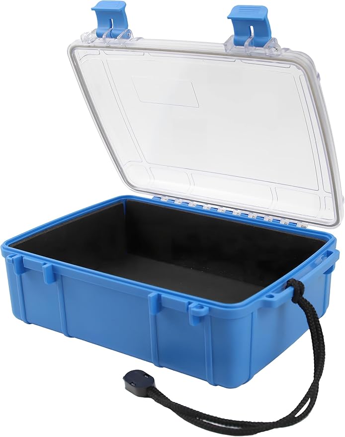 Beoccudo Large Waterproof Dry Box Waterproof Containers, Watertight Boat Storage Boxes Drybox Storage Case for Kayaking, 8.9" L X 6.4" W X 3.2" H by Beoccudo