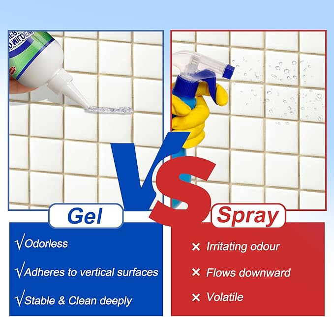Home Stain Remover Gel, Effective Washing Machine Cleaner, Black Stain Cleaner for Grout, Walls, Shower, Caulk, Kitchen Sinks and Refrigerator Strips - 5 Fl Oz - Image 7