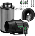 VIVOSUN Smart Air Filtration T6 Kit 6", AeroZesh T6 Inline Duct Fan with E12 Speed Controller, Carbon Filter & 8' Ducting, Cooling & Ventilation System for Grow Tents, Indoor Gardening, Hydroponics by VIVOSUN