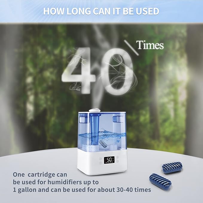 [Enhance] 20-Pack Demineralization Cartridge for Humidifier Compatible with HoMedics Total-Comfort Ultrasonic Humidifier Demineralizer Tablets Filter Replacement for Water Decalcification, Remove Odor - Image 5