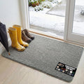 GORILLA GRIP SOAKSTOPPER Dog Door Mat, 48x30 Machine Washable Rug Absorbent Doormat Captures Moisture Mud Dirt, Quick Dry Soft Chenille Entryway Rugs Indoor Entrance Mats for Dog Paws, Grey by GorillaGrip