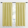 NICETOWN Window Curtains for Bedroom, Paler Yellow, 2 Panels, W42 x L48 -Inch, Home Decoration Thermal Insulated Rod Pocket Blackout Blinds & Drapes for Small Windows by NICETOWN