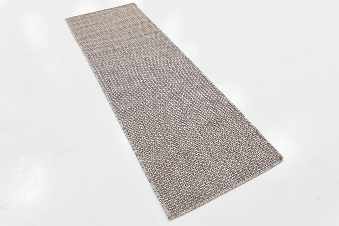 Unique Loom Collection Casual Transitional Solid Heathered Indoor/Outdoor Flatweave Area Rug (2' x 6' 1" Runner, Beige/Ivory) - Image 4