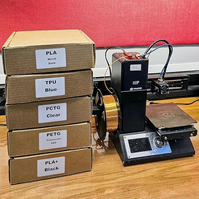 3D Printer Filament Storage Kit 10 Pack. Includes: 10 Boxes,10 Resealable 4.5 Mil Nylon/LDPE Plastic, 10 Rechargeable Clay Desiccant Packs, 10 Humidity Indicators, 30 Printable Labels by NetSellsIt - Image 9