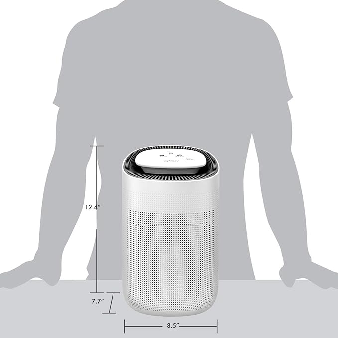 Tenergy Sorbi 1000ml Air Dehumidifier w/Purifying Function, True HEPA Filter, Auto Shutoff, Touch Control Adjustable Air Speed, Ultra-Quiet, Ideal for Closets & Bathrooms - Image 7