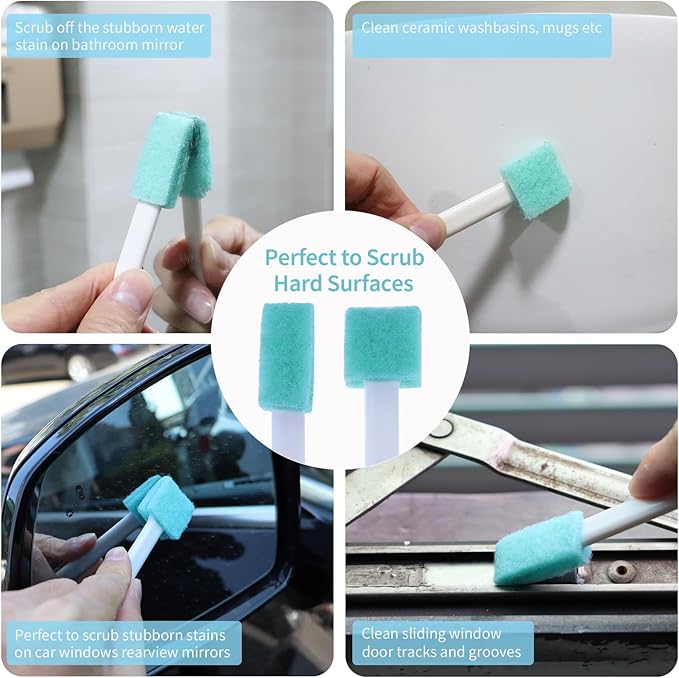 Small Cleaning Brush Set for Household, Car Vent Detailing Cleaning Stick, Humidifier Groove Bottle Gap Cleaning Tool, Crack Crevice Cleaner for Door Window Track Faucet Croner Hard Tight Spaces - Image 4