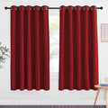 NICETOWN 66 Inch Long Blackout Curtains for Bedroom Living Room, Thermal Insulated Room Darkening Curtains, Light Blocking Blackout Drapes for Bedroom, 66" W x 66" L, 1 Panel, Burgundy Red by NICETOWN