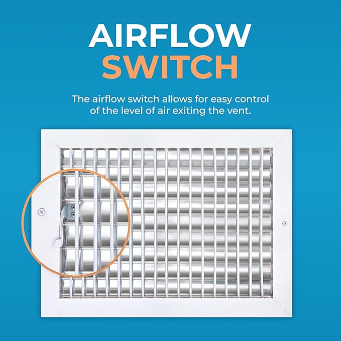 Aluminum 14 x 10 Inch (Duct Opening) Air Vent Covers Wall AC Grille – Premium Register Vent Cover – Durable Rustproof Wall Grille – Overall Size 15-5/8 x 11-5/8 Inch – Adjustable Front Blades, White - Image 4
