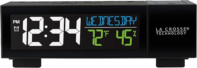 La Crosse Technology 616-1950-INT Pop-Up Bar Projection Alarm Clock with USB Charging Port - Image 3