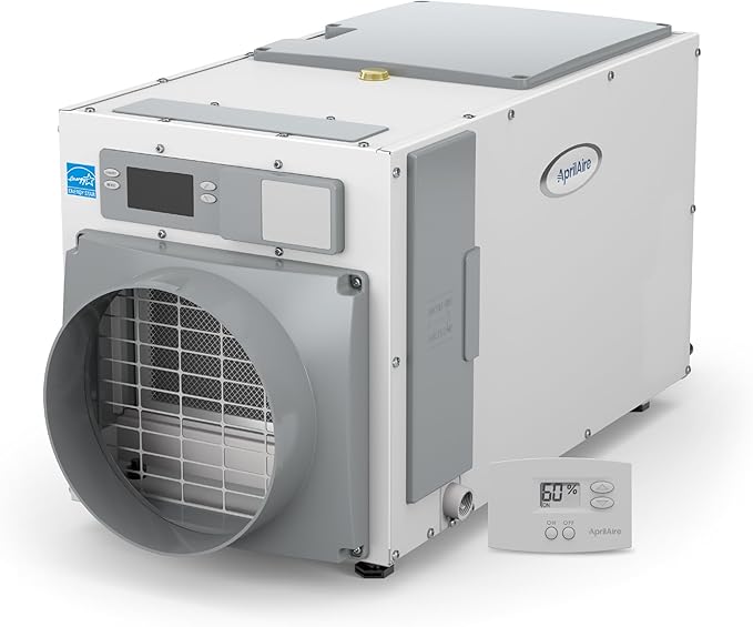 AprilAire E080 Pro 80-Pint Whole-House Dehumidifier + Model 76 Wall Mount Control, Ideal for Basements, Crawlspaces, or Whole Houses up to 4,400 sq. ft. by AprilAire