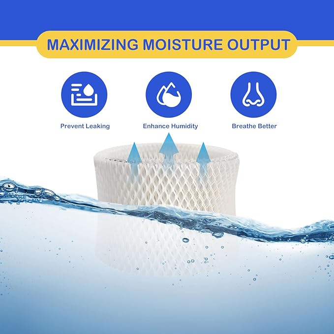 MDH-0103JB Humidifier Wicking Filter Replacement Compatible with Mainstays MDH-0103JB Humidifier Wick Filters, Made with Wood Pulp, Paper Filter, 4 Pack - Image 5