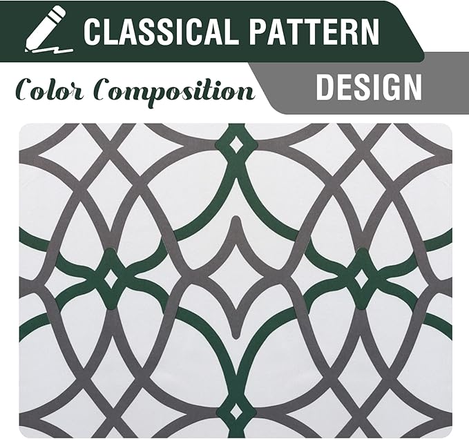 H.VERSAILTEX Blackout Curtains 84 inch Length 2 Panels Set Thermal Curtains & Drapes Window Treatment Noise Reducing Geometric Modern Grommet Living Room Curtains for Bedroom - Hunter Green and Gray - Image 6