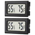 Mini Digital Thermometer 2-Pack Hygrometer Indoor Humidity Monitor Temperature Humidity Gauge Meter with Fahrenheit (℉) for Greenhouse, Garden, Cellar, Closet Etc by DWEPTU by DWEPTU