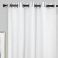 DriftAway Thermal Insulated 100 Percent Darkening Blackout Curtain Liner 2 Panels Each Liner Size 50 Inch by 68 Inch Rings Included Off White Panel by DriftAway