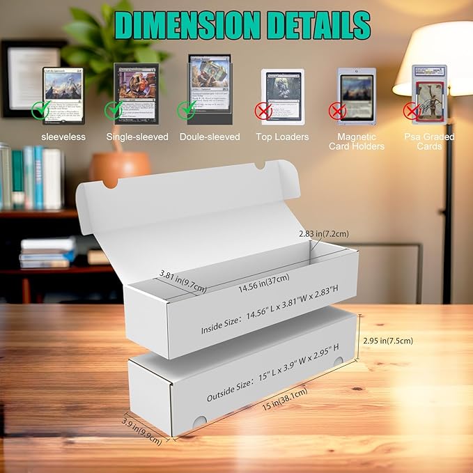 Collectible Trading Cards Storage Box, Card Storage Box with Trading Card Dividers, Collectible Trading Cards (15-Pack) - Image 9