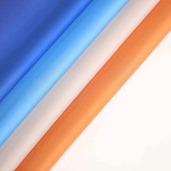 L.Z.E Navy Blue Orange Ombre Privacy Curtains 63 Inches Long for Living Room, Light Filtering Non-See-Through Curtains & Drapes for Nursery, Colorful Short Window Treatment Grommet Top 2 Panels Set - Image 6