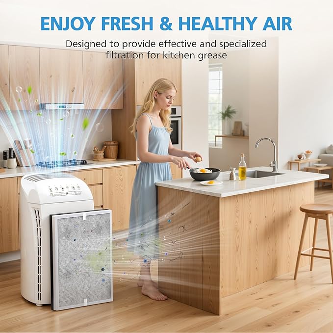 MSA3 Smoke Air Purifier Filter Replacement,Compatible with Membrane Solutions MSA3/MSA3S Air Purifier, Upgraded 6-in-1 Filter, 2-Pack, Smoke Version - Image 5