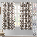H.VERSAILTEX Blackout Curtains Printed Design 63 Inch Length 2 Panels Set Thermal Insulated Curtains for Bedroom Living Room Geometric Modern Grommet Window Drapes - Taupe and Brown by HVERSAILTEX