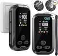 2 Packs, Plug-in Carbon Monoxide Detector, 5-in-1, with HD Display, 3Icons, for Gas, CO, Smoke, Display Temperature, Humidity, 100dB Alarm,Built-in Battery for Portable Use, Display Power Level,Black by FANSTLOYI