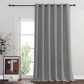 NICETOWN Blackout Silver Grey Sliding Door Curtains 90 inch Length, Thermal Insulated Grommet Room Darkening Window Treatments for Bedroom/Living Room, 1 Panel, W80 x L90 by NICETOWN