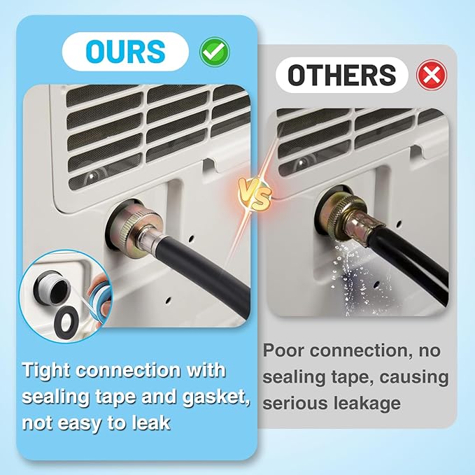 Leakproof Dehumidifier Drain Hose 3/4" FHT - 6.6 FT Thickened Dehumidifier Hose with Rustproof Durable Connector, No Kink and Easily Coilable, Fits for Most of Dehumidifiers - Image 2
