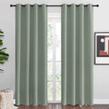 NICETOWN Greyish Green Blackout Curtains 86" Long for Office, Dining Room, Guest Room, Sound Reducing Heat and Cold Block Curtain Panels for Modern Room Decorative (55" Wide, 2 Pieces) by NICETOWN