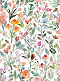 Self Adhesive Colorful Floral Shelf Liner Contact Paper Decorative Watercolor Small Flower Drawer Liner Peel and Stick Floral Wallpaper for Walls Cabinets Table Decal 17.7X117 Inches by Qoubao