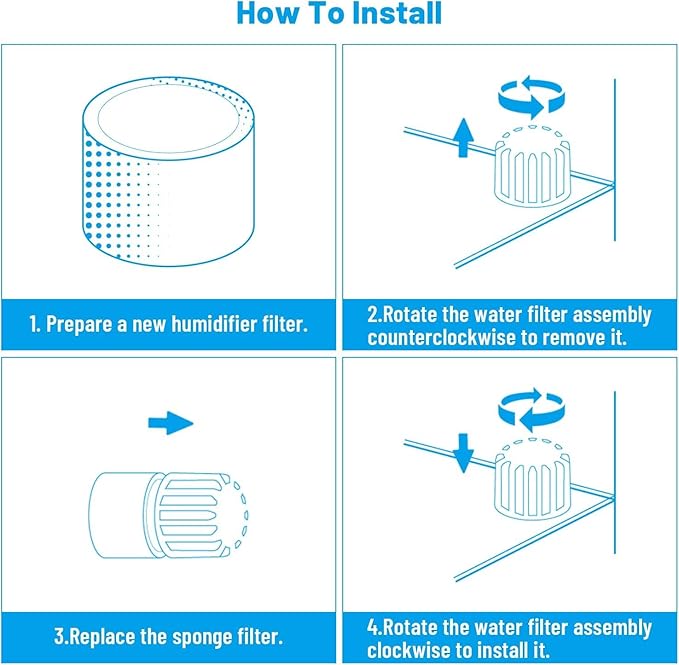 Humidifier Replacement Filters for Levoit Capture Fine Particles in Water Tank, Compatible with Dual150, Dual200S, Classic300(S), LV600S, 18 Pack, White - Image 3