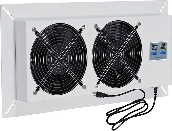 720 CFM Crawlspace Vent Fan, With Thermostat,Humidistat, Crawlspace Fans, For Moisture Reduction, Radon Mitigation, Freeze Protection, Ideal for Basement, Attic, Crawl Space Fan Vent(Air Out) by Pewoaoa