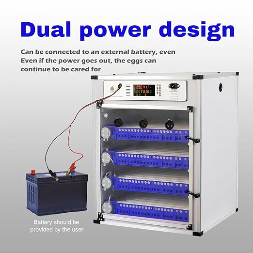 340 Eggs Incubator ，Automatic Incubator for Hatching Eggs, with Automatic Egg Turning and Temperature Humidity Control, Poultry Hatching Incubator for Chicken Duck Goose Quail Bird - Image 7