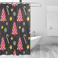 Christmas Gnome Tree Red Shower Curtain Liner 72×72 inch for Bathroom Curtain Anti Mold Shower Curtain with Hooks Shower Accessories by Unknown