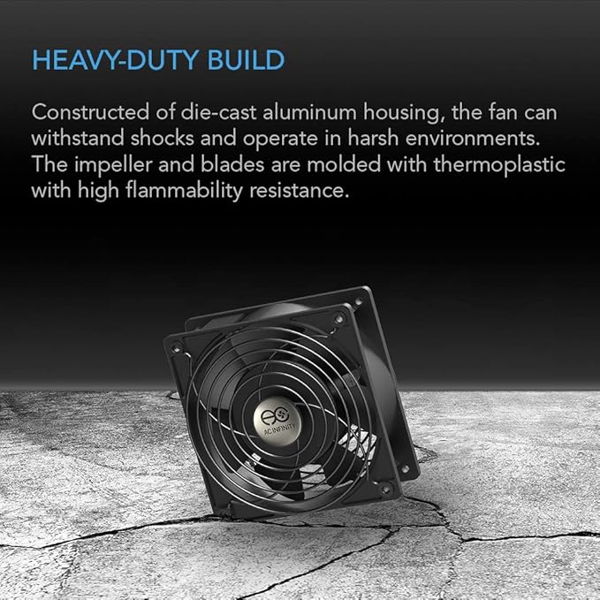 AC Infinity AXIAL 1238, Muffin Fan, 115V 120V AC 120mm x 38mm High Speed, for DIY Cooling Ventilation Exhaust Projects - Image 5