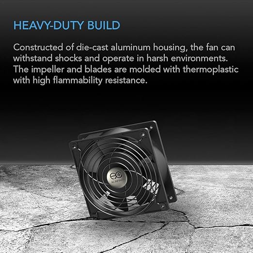 AC Infinity AXIAL 1238W, Muffin Fan, 120V AC 120mm x 38mm High Speed, for DIY Cooling Ventilation Exhaust Projects - Image 5
