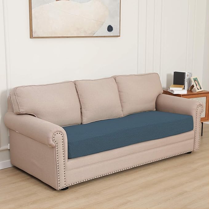 Easy-Going Stretch Cushion Cover Sofa Cushion Furniture Protector Sofa Seat Sofa Slipcover Sofa Cover Soft Flexibility with Elastic Bottom(Sofa Cushion, Bluestone) - Image 2